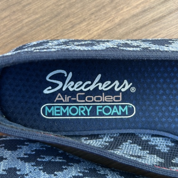 *NEW* Skechers Cleo Sweet Tribe Shoes Navy Blue Stretch Fit Ballet Flats size 7 - Picture 8 of 12